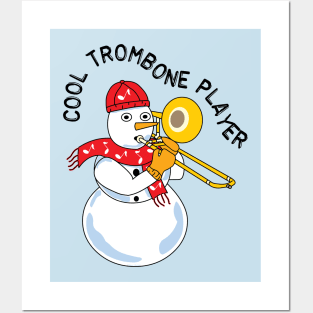 Cool Trombone Snowman Posters and Art